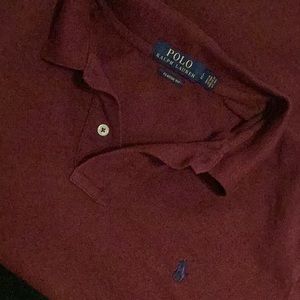 Burgundy Button down Polo